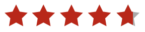 5 red stars indicating nearly 5-star rating.